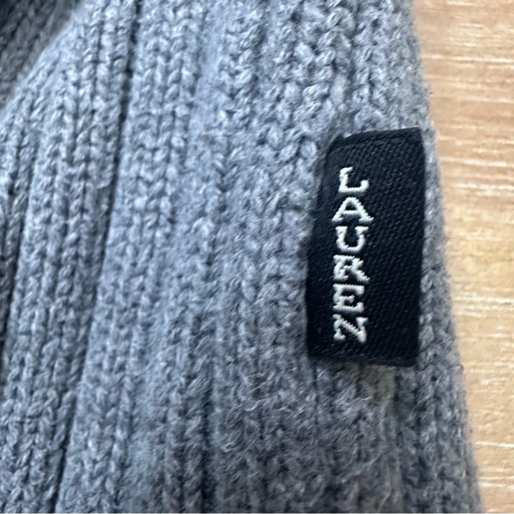 Lauren Ralph Lauren Gray Knit Sweater Vintage 100% Cotton Crewneck Petite Medium - Picture 3 of 7